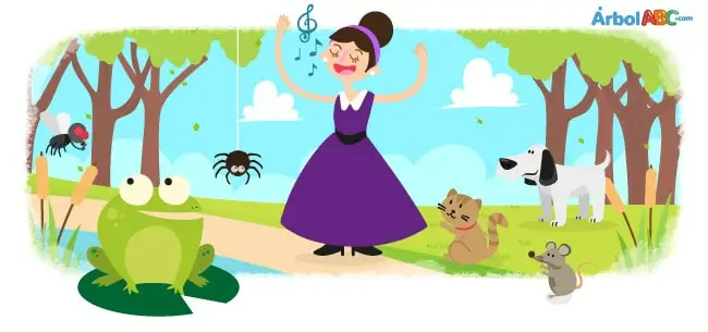 Estaba La Rana Sentada Cantando Debajo Del Agua Letra arbolabc.com