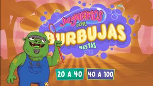 Juguemos con burbujas restas hasta 100